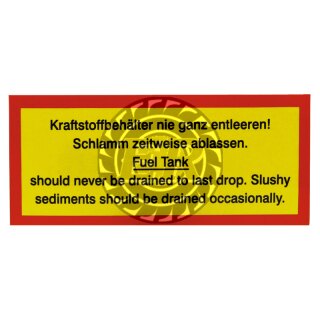 Aufkleber Kraftstoffbehälter