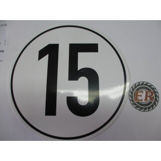 Aufkleber 15 km/h
