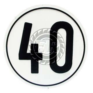 Aufkleber 40km/h