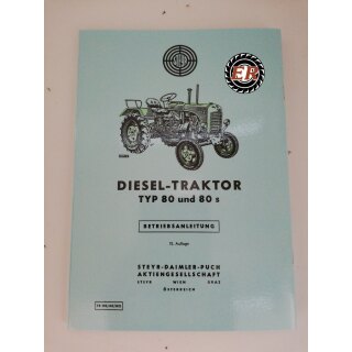 Betriebsanleitung Steyr 80, 80a, 80s,