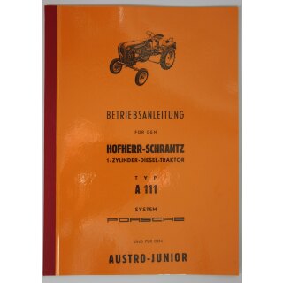 Betriebsanleitung Hofherr-Schrantz A111