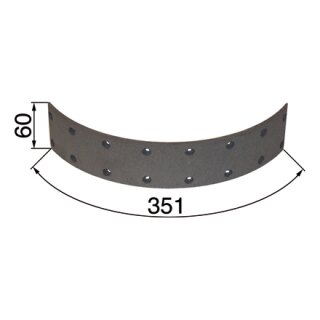Bremsbelag hinten 351x60 mm zu Steyr