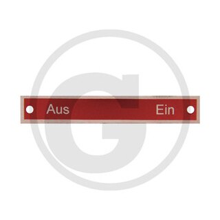 Aufkleber / Schild Aus Ein