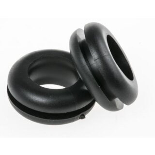 Kabeltülle PVC rund schwarz bis 9,5 mm