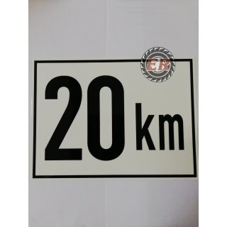 Aufkleber 20 km