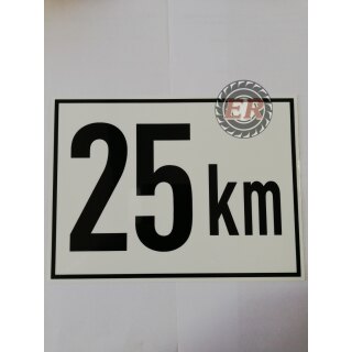 Aufkleber 25 km
