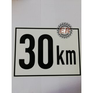Aufkleber 30 km