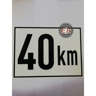 Aufkleber 40 km