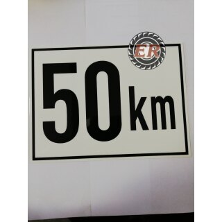 Aufkleber 50 km